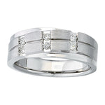 Load image into Gallery viewer, GENT'S BAND - 14Kt White - Natural VS1-VS2, F-G - 10617