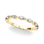 Load image into Gallery viewer, 9-Stone V-Prong Marquise Band - 14Kt Yellow - Lab Grown VS-SI1, E/F/G - 51216-W.