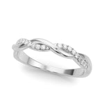 Load image into Gallery viewer, Twisted Diamond Wedding Band - 14Kt White - Natural SI1-SI2, G-H - 51170-W