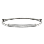 Load image into Gallery viewer, Adjustable Pavé Bar Bracelet - 14Kt White - Lab Grown VS-SI1, E/F/G - 70624
