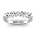 Load image into Gallery viewer, ROUND BAGUETTE STACK BAND - 14Kt White - Lab Grown VS-SI1, E/F/G - L0235R-MX-0.5

